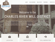 Tablet Screenshot of charlesrivermilldistrict.com